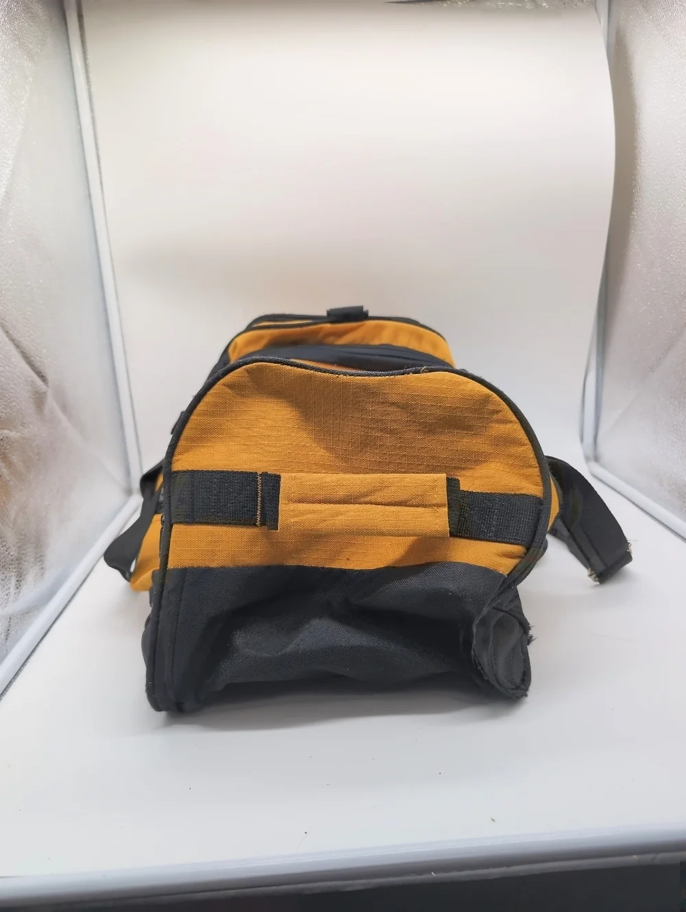 Olympia Sport Plug Heavy Duty Men’s Yellow Canvas Duffel Bag  Black  20x11x10
